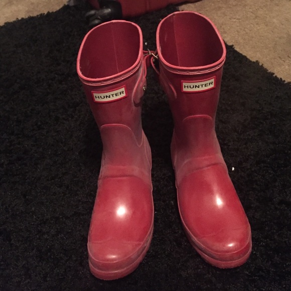 Short Red HUNTER rain boots