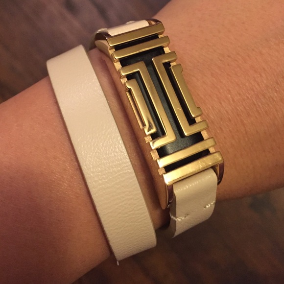Tory Burch Fitbit Light Oak leather band