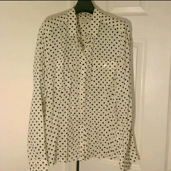 LOFT polka dot shirt