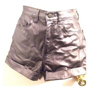 25 high waisted american apparel metallic shorts