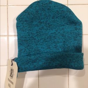 Unisex teal knit beanie