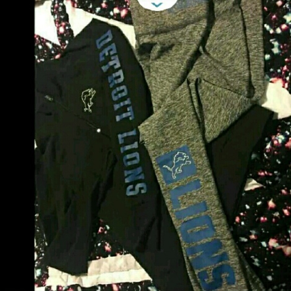 Vs pink ultimate Detroit lions leggings - Picture 2 of 4