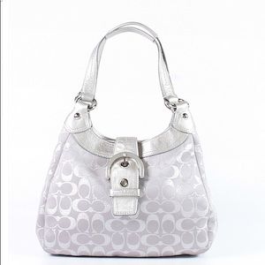 Coach soho shoulder bag in silver/grey