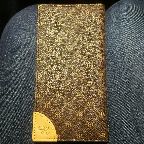 Rioni checkbook coated canvas