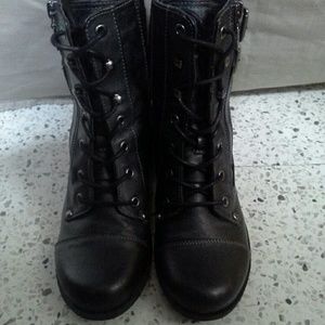 Guess Combat Military Inspired Lace-up Boots W7.5