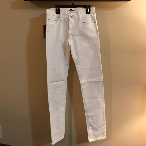 7 for all mankind women's white jeans size 27