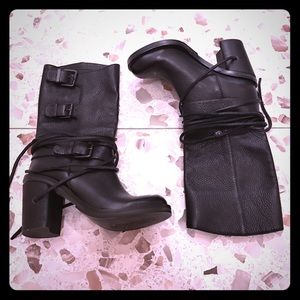 NEW Vince Camuto Black Leather Boots