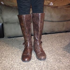Tall brown boots