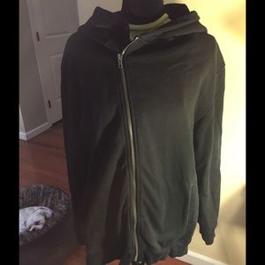 Asymmetrical zipped sweatshirt