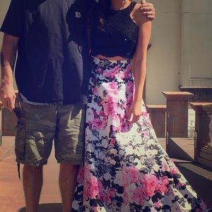 Two piece prom dress