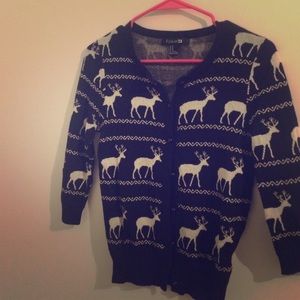 Forever 21 size m reindeer Christmas cardigan