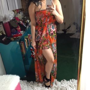 Beautiful maxi orange practically new dress