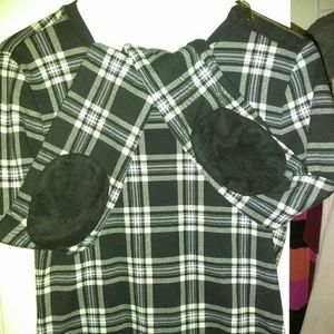 Ralph Lauren Polo black, blue & white plaid top
