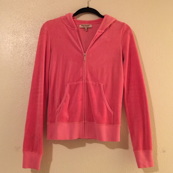 Juicy Couture Pink Velvet Zip-Up Jacket - Picture 1 of 4