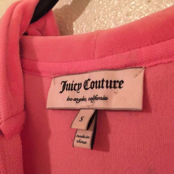 Juicy Couture Pink Velvet Zip-Up Jacket - Picture 2 of 4