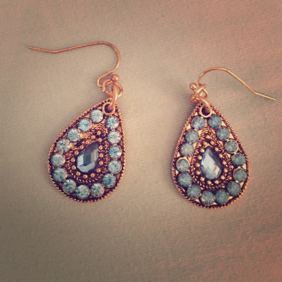 Never before worn blue earrings