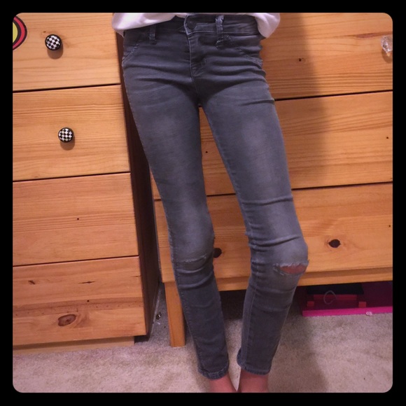 Girls grey Hudson skinny jeans