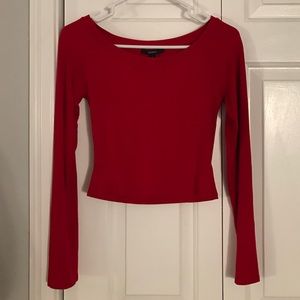 red long sleeve shirt