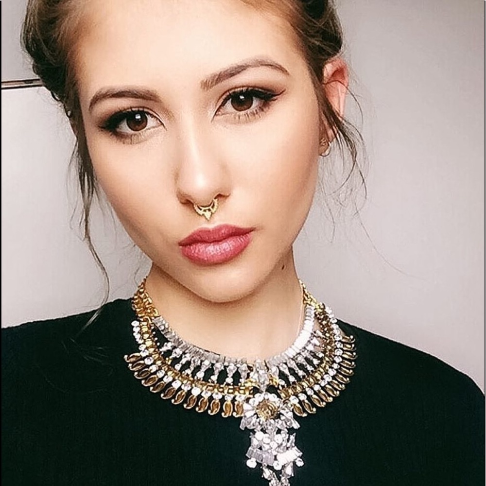 Crystal Birds of Paradise Gold Necklace