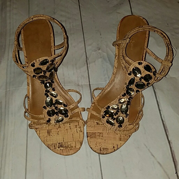 Jeweled Gladiator Wedges NWOT