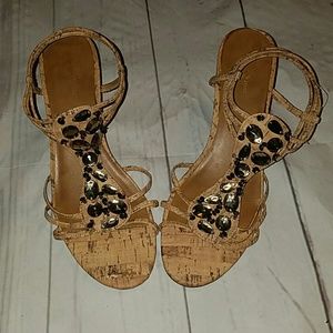 Jeweled Gladiator Wedges NWOT