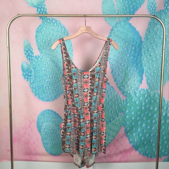 Aztec Print Romper - Picture 2 of 3