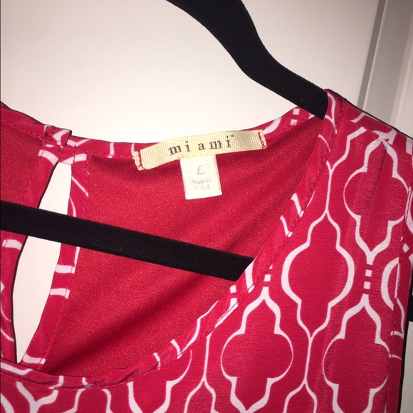 Miami red and white design game day dress - Picture 2 of 2