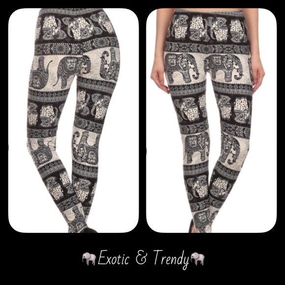 🆕Exotic🐘 Elephant Print Leggings! - Picture 1 of 4