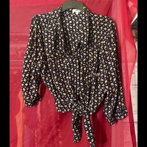 Button Blouse With Owls