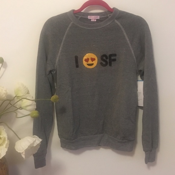 NWT Bow & Drape "I love SF" Sweatshirt