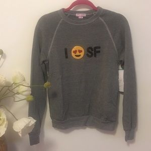 NWT Bow & Drape "I love SF" Sweatshirt