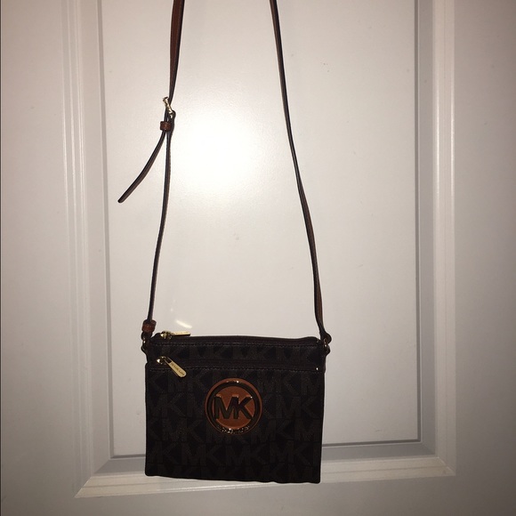 Michael Kors brown and black satchel purse - Picture 1 of 1