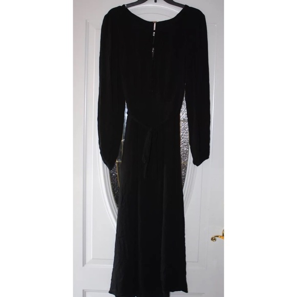 FREE PEOPLE SAY YOU LOVE ME MIDI DRESS BLACK 2 - Picture 2 of 4