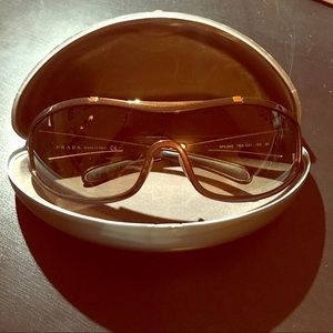 Authentic Prada Sports Sunglasses Brown