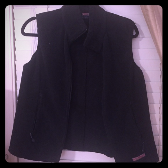 Women's Black Vineyard Vines Fleece Vest