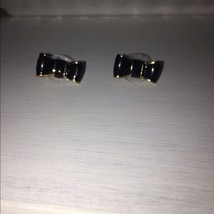 Kate spade black bow earrings