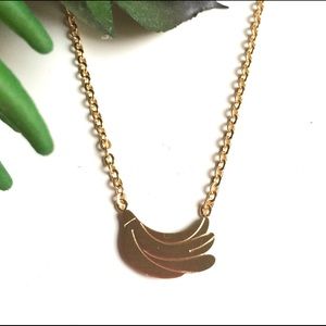 Gold Plated Banana Charm Fruit Pendant Necklace