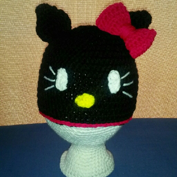 Hello Kitty Crochet Hat (newborn-adult)