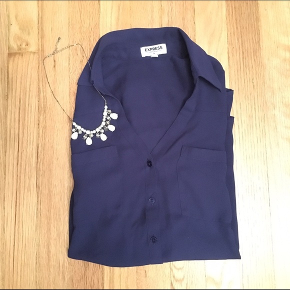 Express Navy Blue Portofino Shirt
