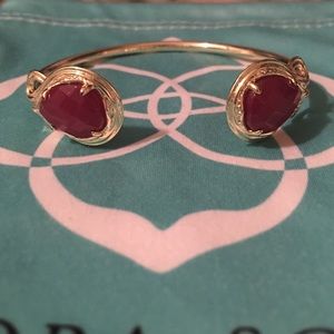 Kendra Scott- Gold Andy Bracelet in Maroon Jade