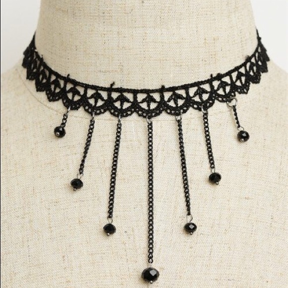 Drop Chain Crochet Choker