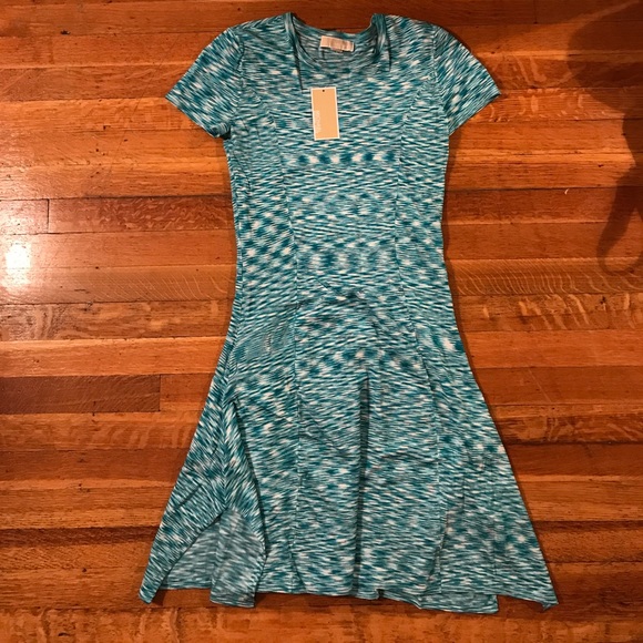 MICHAEL Michael Kors Dresses & Skirts - Michael Michael Kors turquoise split hem dress
