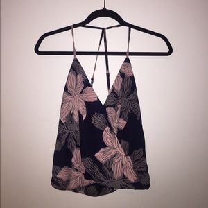 NWT Floral Surplice Tank-top