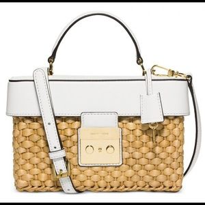 Brand new MK straw box purse
