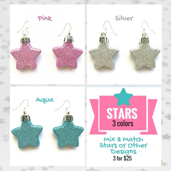 BUY 2 GET 1 FREE🌷 Star Glitter Earrings ✨3 colors