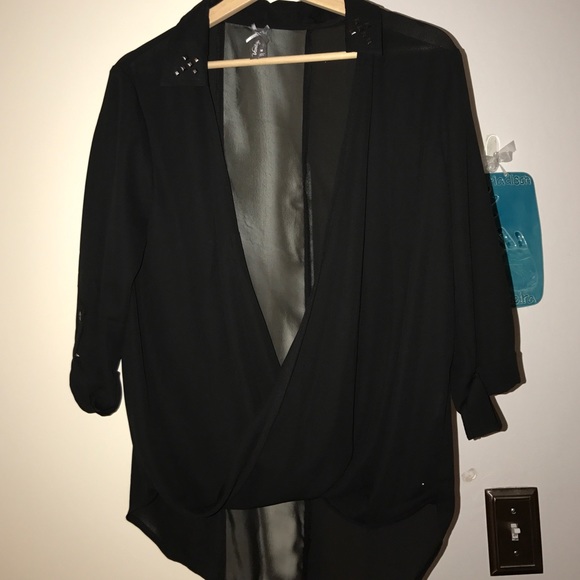 black sheer top size M