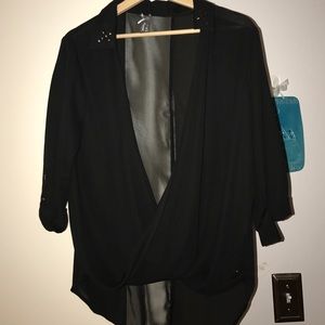 black sheer top size M