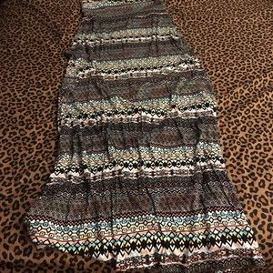 Multi color maxi skirt