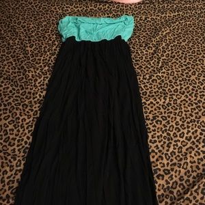 Tube top long summer dress