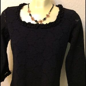 Black lace blouse